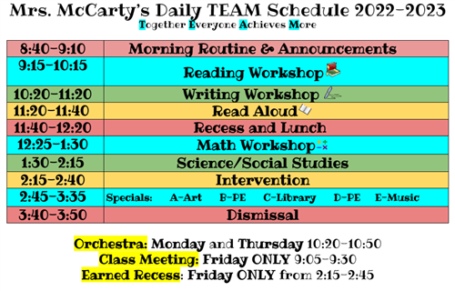 Schedule